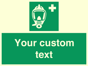 Custom sign safe condition Emergency escape breathing device