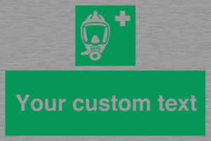 Custom sign safe condition Emergency escape breathing device