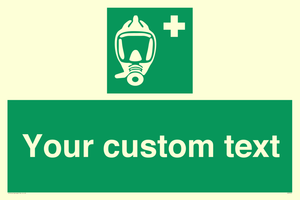 Custom sign safe condition Emergency escape breathing device