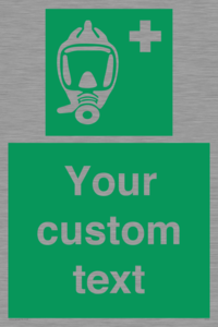 Custom sign safe condition Emergency escape breathing device