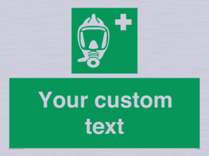 Custom sign safe condition Emergency escape breathing device