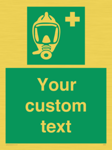 Custom sign safe condition Emergency escape breathing device