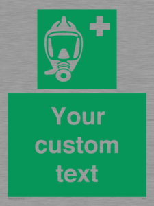 Custom sign safe condition Emergency escape breathing device