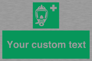 Custom sign safe condition Emergency escape breathing device