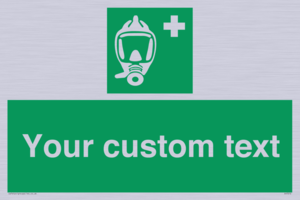 Custom sign safe condition Emergency escape breathing device
