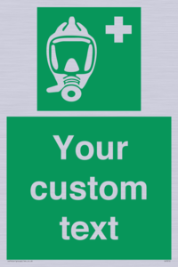 Custom sign safe condition Emergency escape breathing device