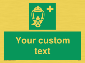 Custom sign safe condition Emergency escape breathing device