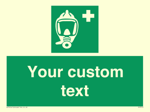 Custom sign safe condition Emergency escape breathing device