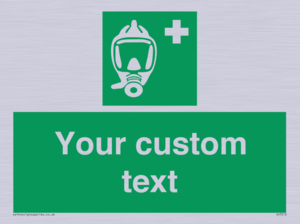 Custom sign safe condition Emergency escape breathing device