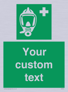 Custom sign safe condition Emergency escape breathing device