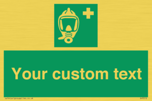 Custom sign safe condition Emergency escape breathing device