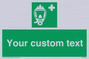 Custom sign safe condition Emergency escape breathing device