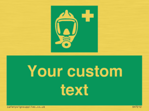 Custom sign safe condition Emergency escape breathing device