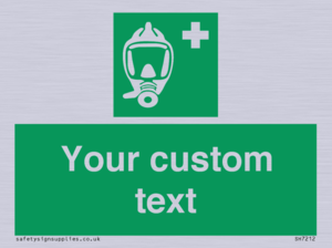 Custom sign safe condition Emergency escape breathing device