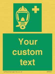 Custom sign safe condition Emergency escape breathing device