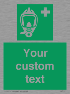 Custom sign safe condition Emergency escape breathing device