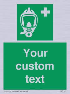 Custom sign safe condition Emergency escape breathing device