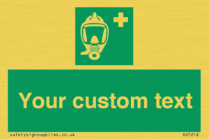 Custom sign safe condition Emergency escape breathing device