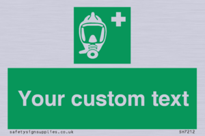 Custom sign safe condition Emergency escape breathing device