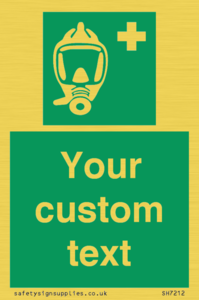Custom sign safe condition Emergency escape breathing device