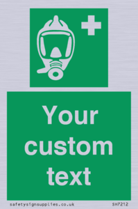 Custom sign safe condition Emergency escape breathing device