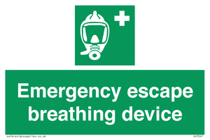 Emergency escape breathing device