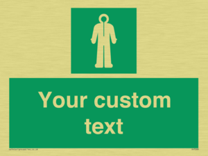 Custom sign safe condition Survival clothing