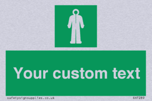 Custom sign safe condition Survival clothing