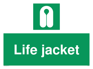 Life jacket sign 