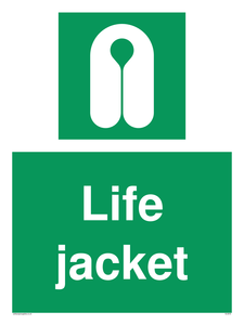 Life jacket sign 