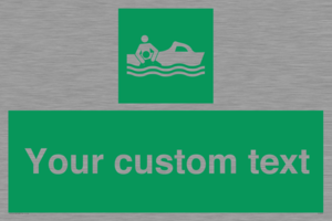 Custom sign safe condition Rescue boat