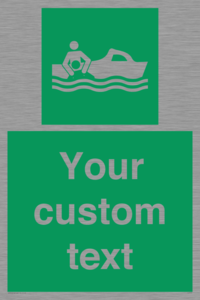 Custom sign safe condition Rescue boat