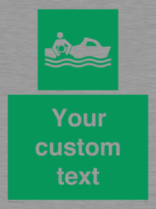 Custom sign safe condition Rescue boat