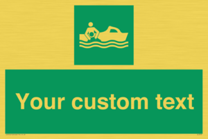Custom sign safe condition Rescue boat