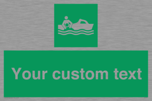 Custom sign safe condition Rescue boat