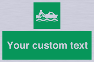 Custom sign safe condition Rescue boat