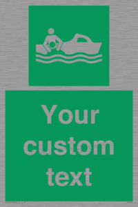 Custom sign safe condition Rescue boat