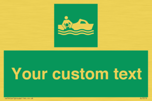 Custom sign safe condition Rescue boat