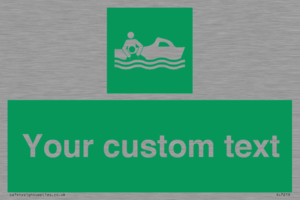 Custom sign safe condition Rescue boat