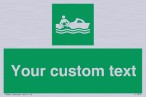 Custom sign safe condition Rescue boat