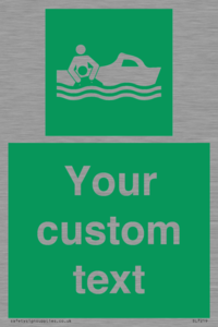 Custom sign safe condition Rescue boat