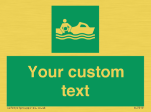 Custom sign safe condition Rescue boat