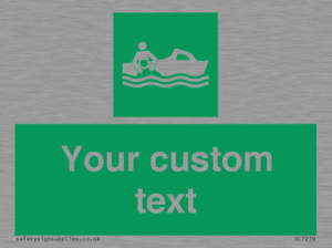 Custom sign safe condition Rescue boat