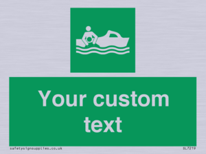Custom sign safe condition Rescue boat