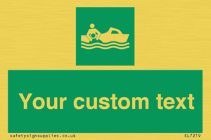 Custom sign safe condition Rescue boat
