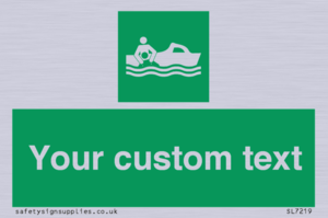 Custom sign safe condition Rescue boat