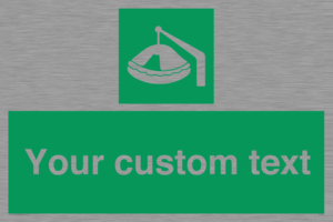 Custom sign Safe condition Davit-launched liferaft