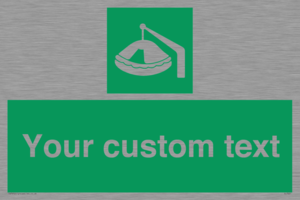 Custom sign Safe condition Davit-launched liferaft