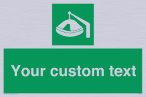 Custom sign Safe condition Davit-launched liferaft
