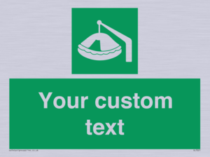 Custom sign Safe condition Davit-launched liferaft